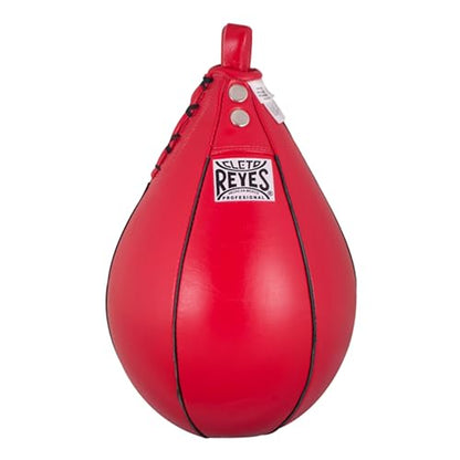 CLETO REYES Platform Leather Punching Speed Bag for Boxing, MMA, Muay Thai, Training Equipment, Classic Red, Small