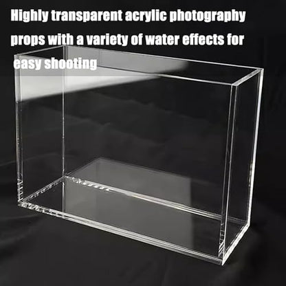 Storage Box Tray Drawer Box, 0.2In Thickness Acrylic Display Box, Creative Transparent Shallow Water Tank Photography Tray, Multifunctional Storage Display Cabinet(3.9x3.9x3.9in) - size: 3.9x3.9x3.9in