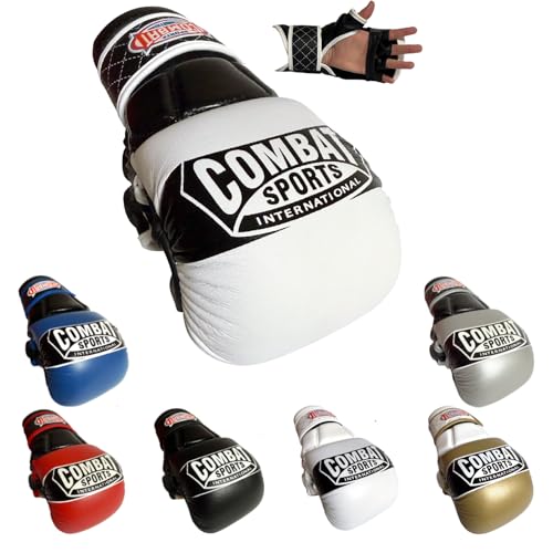 Combat Sports Max Strike MMA Training Gloves - color: White/Black, size: Standard