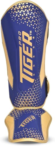 Shin Guards MMA, Muay Thai, Kickboxing, Leg Instep Protection Pads, Kicking, Sparring, Training Gear, Karate, Boxing, Taekwondo - Unisex - Black and White Colors - color: Blue, size: Small