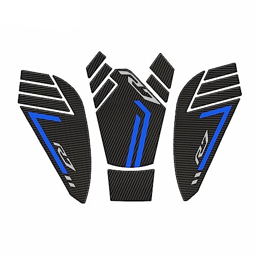 for YZF-R7 YZF R7 YZFR7 2021 2022Motorcycle Anti Slip Fuel Oil Tank Pad Side Knee Grip Decals Protector Pads Stickers Motorcycle Accessories (Blue)