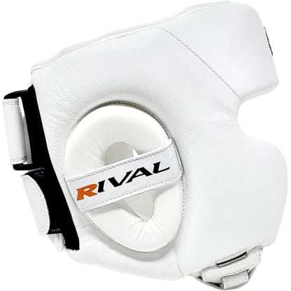 RIVAL Boxing RHG2 Hybrid Headgear - Ultra-Thin, Super-Sleek Design, Compact Training Style with Cheek Guards - color: White, size: X-Large