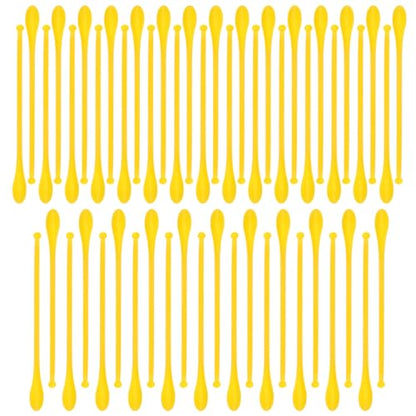 Mobestech 50 Pcs Double-Headed Plastic Lab Scoops Sampling Spoons Lightweight Mixing Spatulas for Powder Granules Solid Materials in Laboratory Home and Restaurant Use