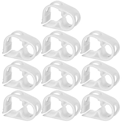 M METERXITY 10-Pack Adjustable Plastic Tubing Clamps 1/4-1/2 Inch Water Flow Control Tube Clip Adjustment Hose Pipe Clips for Beer Bottle/Plumbing/Instruments/Equipment [White] - color: White, size: No