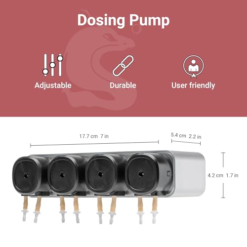 Chihiros Aquarium Dosing Pump - Precision Dosing Pumps for Reef Aquariums - Ideal for Reef Dosing Supplements and Water Treatments - 12V DC Dosing Pump for Aquarium Tanks - size: Dosing Pump