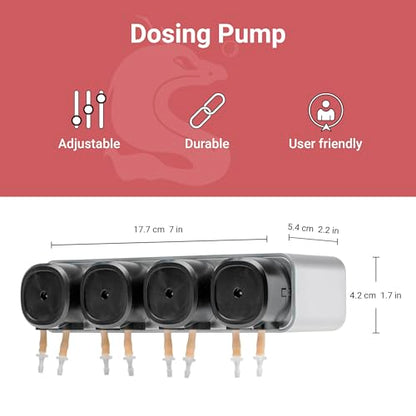 Chihiros Aquarium Dosing Pump - Precision Dosing Pumps for Reef Aquariums - Ideal for Reef Dosing Supplements and Water Treatments - 12V DC Dosing Pump for Aquarium Tanks - size: Dosing Pump