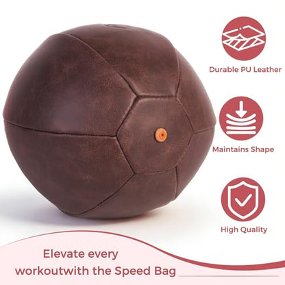 Speed Bag, Speed Punching Bag, Boxing Ball, Punching Dodge Striking Bag for Boxing Training Home Gym Sports Fitness - color: Brown