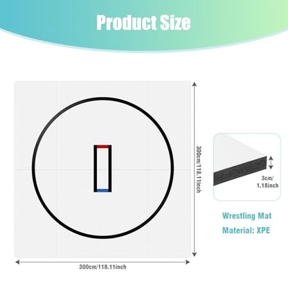 Generic 10x10ft Portable MMA/BJJ/Judo/Gymnastics Training Mat Wushu Judo Mat for Grappling Martial Art Boxing