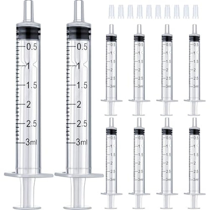 10 Pack 3ml Syringe for Liquid,Syringe Without Needle,Sterile Individually Packed - size: 3ml-10pcs