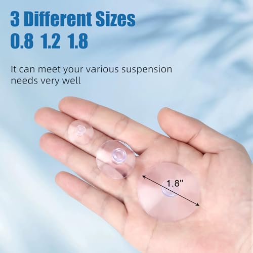 AQUANEAT 20 Packs Suction Cups 1.8 Inch Clear Sucker Pads Without Hook for Glass Home Organization Decoration - size: 1.8 in