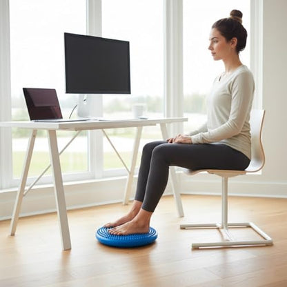 Ultimate Versatile 13" Latex-Free PVC Balance Disc Core Strengthening Tool for Home Gym, Fitness, Stability Training - Joint-Friendly Exercise Aid for Toning Muscles & Enhancing Workouts