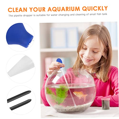 Abaodam 4Pcs Aquarium Cleaning Tool Manual Dropper and Tweezers Kit for Fish Tank Maintenance Pipette for Water Changes and Precision Tweezers for Plant Care