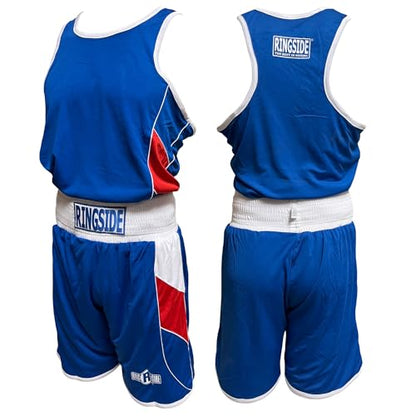 Ringside Reversible Red/Blue Boxing Competition Outfit for Adult and Youth - size: Large