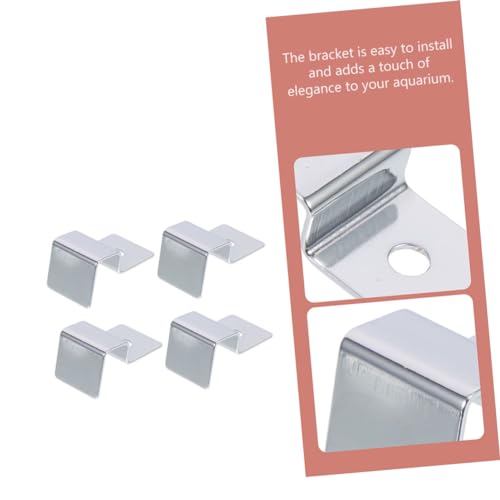 UKCOCO 4pcs Heavy Duty Stainless Steel Aquarium Lid Holders for Fish Tank Durable Bracket Support for Glass Tanks for Open Aquariums and Turtle Habitats