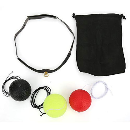 Cocoarm Boxing Reflex Ball Set, 3 Difficulty Levels Boxing Ball with Headband, Reflex Ball Ball Reflex Boxing Training, Fight Skill and Hand Eye