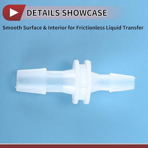 Plastic Hose Barb Fitting 5/32" x 1/4" OD Barb Straight Through Pipe Connector Clear 5 Pcs - size: 5/32"-1/4"