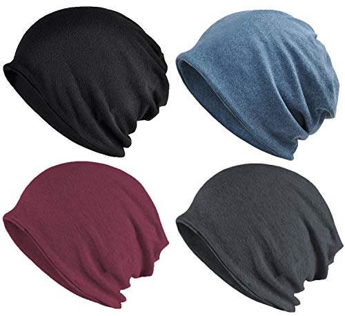 Cotton Slouchy Beanie Hip-Hop Soft Lightweight Running Beanie Adult Skull Hats Cap for Men Women - color: Closetop-b