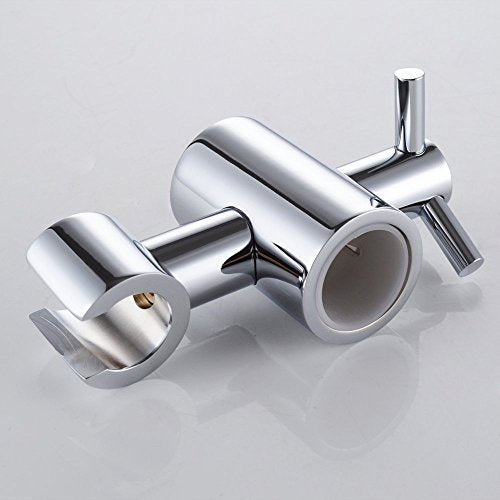 Solid Brass Replacement 25mm Hand Held Shower Bracket for Slider Height & Angle Adjustable Sprayer Holder on Slide Bar, Chrome