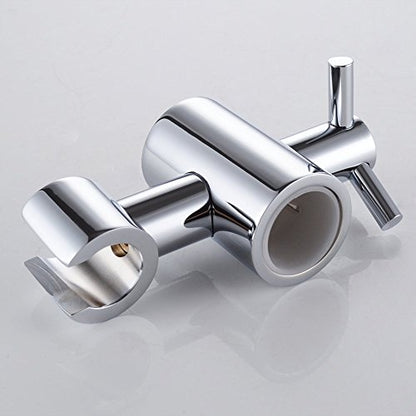 Solid Brass Replacement 25mm Hand Held Shower Bracket for Slider Height & Angle Adjustable Sprayer Holder on Slide Bar, Chrome
