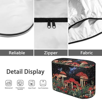 Red Mushroom Travel Trailer Propane Tank Cover Waterproof Propane Gas Tank Cover Sun Protection with Zipper Four Seasons General - color: Red Mushroom, size: S(20LB)