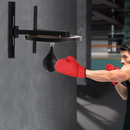 Speed Bag Platform, Adjustable Height Punching Bag Wall Mounted Fitness Training Punching Bag Professional Boxing Reaction Training Kit for Boxing Enthusiasts and Hobby Workouts
