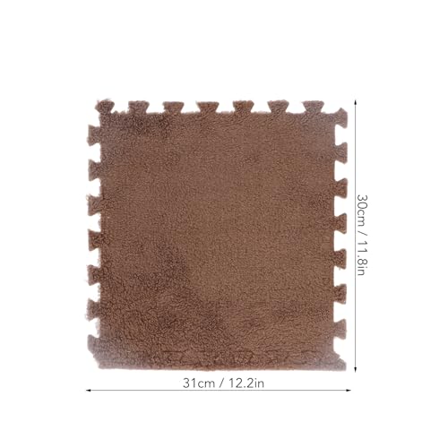 10pcs 30 cm/11.8 in Foam Puzzle Floor Play Mat,Interlocking Carpet Tiles for Home Gym and Fitness Room (Coffee) - color: Coffee