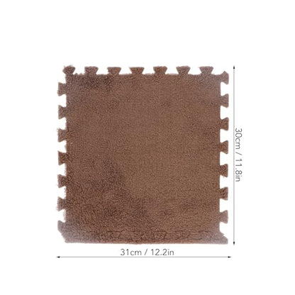 10pcs 30 cm/11.8 in Foam Puzzle Floor Play Mat,Interlocking Carpet Tiles for Home Gym and Fitness Room (Coffee) - color: Coffee