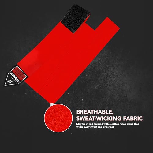 ZORQ Boxing Hand Wraps - Professional Mexican Style Semi-Elastic Handwraps for Boxing, MMA, Muay Thai & Kickboxing - 4.5M Inner Gloves with Thumb Loop & Secure Hook & Loop Closure - color: Black