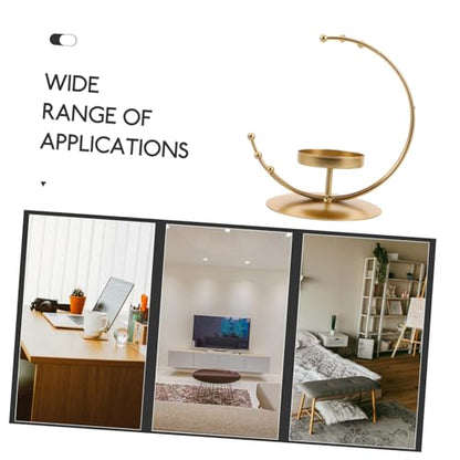 ULTECHNOVO Moon Candle Holders for Romantic Centerpieces Elegant Tealight Decor for Weddings and Eid Celebrations Meticulously Crafted Moon-Shaped Design for Table Decoration