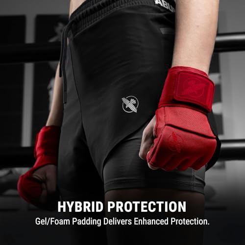 Hayabusa Deluxe Quick Wraps for Men and Women - Boxing & Martial Arts Hand Wraps - color: Red, size: Small