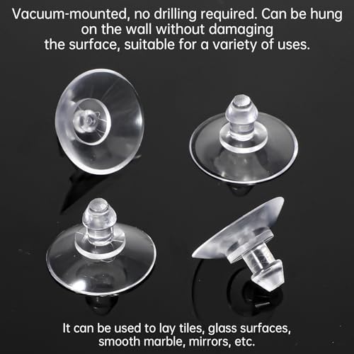 20Pcs 19mm Glass Table Suction Cups, Transparent Anti-Collision Suction Cups Without Hooks for Bathroom Wall Door Window