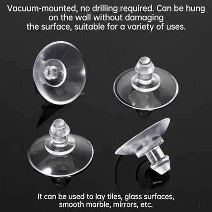 20Pcs 19mm Glass Table Suction Cups, Transparent Anti-Collision Suction Cups Without Hooks for Bathroom Wall Door Window