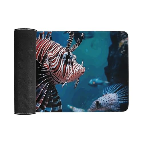 Large Size Gaming Mouse Pad Fish in Fish Tank Desk Mat Non-Slip Base Waterproof Desktop Writing Pad for Office Home - color: Fish in Fish Tank, size: 30x60cm
