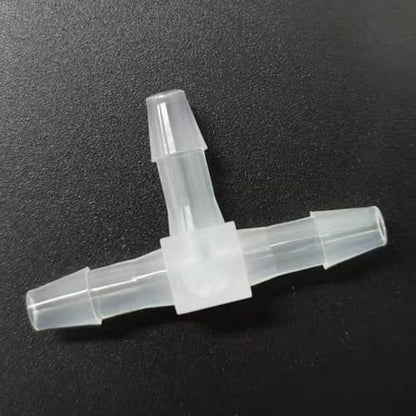 3 Way Tee Connector Equal Barbed T-Fitting 3 Way Hose Barb Adapter for Laboratory Biochemical Analytical Instruments Food Machinery Aquarium Equipment 100pc/pk (4.8mm 3/16'' Sq) - size: 4.8mm 3/16'' Sq