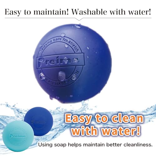 Massage Lacrosse Balls for Myofascial Release, Trigger Point Therapy,Manual Massage Balls, Muscle Knots, and Yoga Deep Tissue Massage. Set of 2 Firm Balls (Blue and Light Blue) - color: Blue and Light Blue
