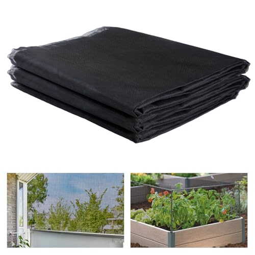10x12ft Strong PP Nanocomposite Mosquito Net Garden Netting, Black | Clear View, Ultra-fine Mesh, Tear-resistant, Bird Insect Pest Barrier Screen, Patio/Balcony/Porch/Raised Beds/Tree Protection - color: Black, size: 10x12 FT