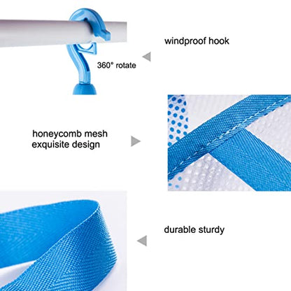 Fashion & Lifestyle Large Size Sweater Hanging Dryer, 3 Tier Folding Drying Rack, Lay Flat to Dry Mesh Clothes Hanger for Delicates and Swimsuit - color: Blue - 3 Tier
