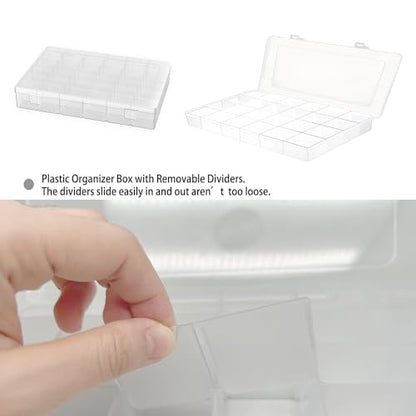 2 Pcs Large 24 Grids Plastic Organizer Box | Grids Plastic Organizer Box for kitchen Storage, Party and Travel
