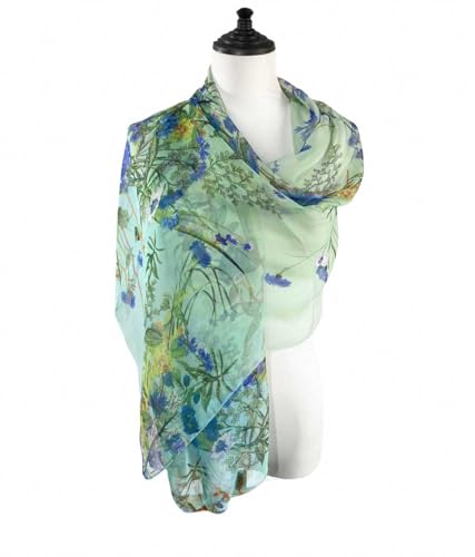 Acotavie Scarfs for Women Lightweight Fashion Scarves Print Floral Pattern Scarf Shawl Wraps - color: C12