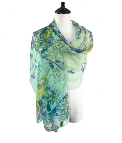 Acotavie Scarfs for Women Lightweight Fashion Scarves Print Floral Pattern Scarf Shawl Wraps - color: C12
