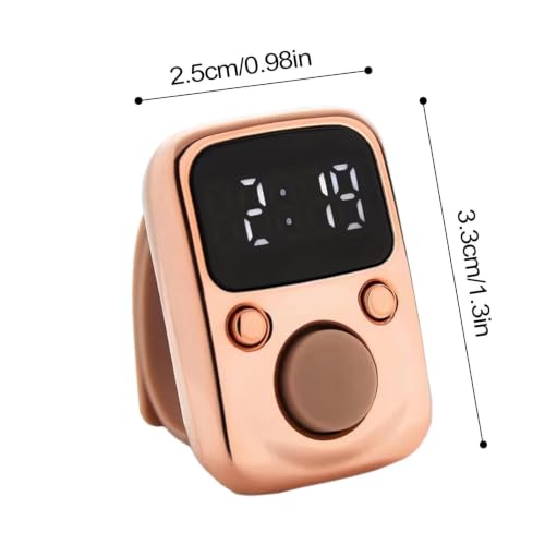 Counter Clicker Portable Hand Finger Counting Clicker | Smart for Family Friends Home Young People Elderly Office Daily Wear - color: Gold