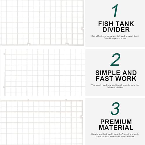 DOITOOL 6 Pcs Aquarium Fish Tank Dividing Plates Bottom Isolation Filter Trays White 30x30x0.7cm Grid Divider Boards for Fish Tank Separation and Spawning