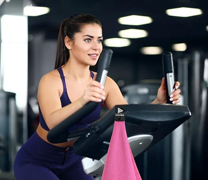 Magnetic Multi Sport Microfiber Towel for Gym, Running, Tennis, Workout, Golf Bags, Strong Magnet Hold, Gym Towels, Magnetic Golf Towels, Fast Drying, Men & Women, Pink - color: Pink