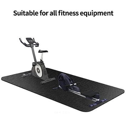 Treadmill Mat,Bike Mat Compatible with Peloton Bike Elliptical Treadmill,Folding Pad Exercise Equipment Under Exercise Trainer Pad for Stationary Indoor Spin - size: 60"L x 29.5"W x 0.2"Th