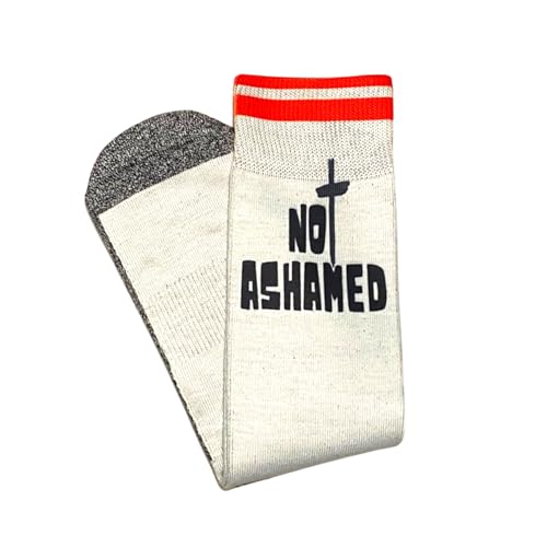 Bible Verse Socks for Women - Christian Crew Socks | Inspirational and Comfortable, Easter Gift Idea - color: Not Ashamed - Romans 1:16