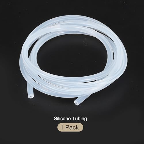 1m(3.3ft) 1mm(0.04") ID x 4mm(0.16") OD Silicone Tubing Clear Industrial Plastic Tubing Pure Silicone Hoses for Pump Siphoning Draining Irrigation Brewing - color: Clear, size: 0.04" x 0.16"
