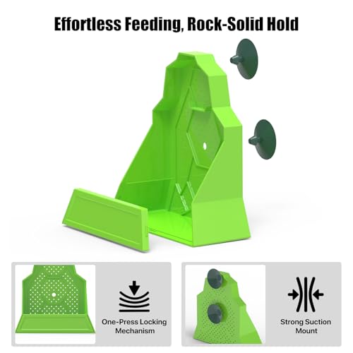 Reptile Insect Feeding Bowl with Suction Cup – Anti-Escape Corner Dish for Gecko, Frog, Chameleon – 6.5"x2.5"x6" - size: Medium