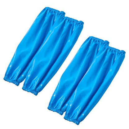 Yzurbu 2 Pairs Arm Sleeves Covers, Soft Waterproof Oil-proof Sleeves Protector for Arm with Elastic on Cuffs - color: Blue - 2 Pairs