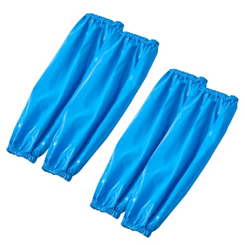 Yzurbu 2 Pairs Arm Sleeves Covers, Soft Waterproof Oil-proof Sleeves Protector for Arm with Elastic on Cuffs - color: Blue - 2 Pairs