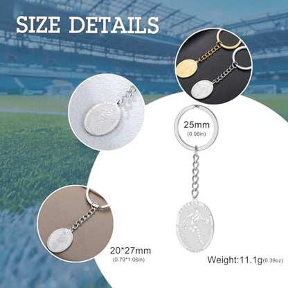 Dreamtimes St. Sebastian Medal Keychain for Men Women Stainless Steel Religious Saint Patron of Athletes Catholic Keychain - style: Basketball-s